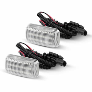 4 PCS LED Dually Fender Side Marker Lights for Chevrolet Silverado GMC Sierra 2500HD 3500HD 2015-2023 Amber Red Marker Lamps