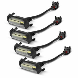 4 Pcs Raptor Style Small Grille Light LED Grill Mount Assemblies for 2016-2021 Toyota Tacoma TRD White & Amber