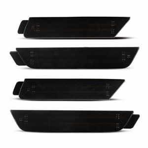 4 Pcs Somked Fender LED Side Marker Lights for Chevrolet Camaro 2010 - 2015 Bumper Markers Amber Red