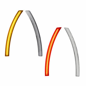 4pcs Clear Front Rear Fender Led Side Marker Lights for Chevrolet Corvette C7 2014-2019  Bumper Side Marker Reflectors Lights