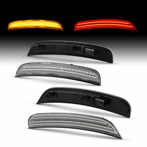 4pcs Clear Front Rear Fender Led Side Marker Lights for Dodge Charger 2015-2023 Bumper Side Marker Reflectors Lights