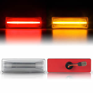 4pcs Clear Rear Bed Side Marker Dually Lights for 1994-2002 Dodge Ram 2500 3500 Trucks Wheel Side Fenders Lamp