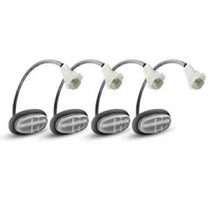 4pcs Clear White Led Fender Side Marker Lights for Ford F150 Raptor 2016-2020 Front Rear Full Dually Trunk Bed Fender Lamps