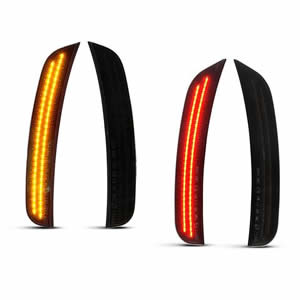 4pcs Front&Rear Bumper LED Side Marker Lights Turn Signal Light Lamp for 2015-2021 Chrysler 300