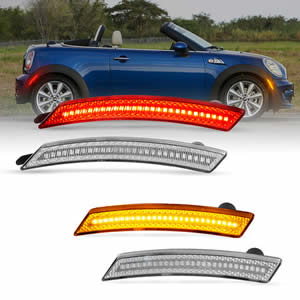 4pcs Front&Rear Bumper LED Side Marker Light for BMW MINI COOPER R56Hatch 2007-2013 R56 LCI 2009/4-2013/11 R55Clubman 2008-2014