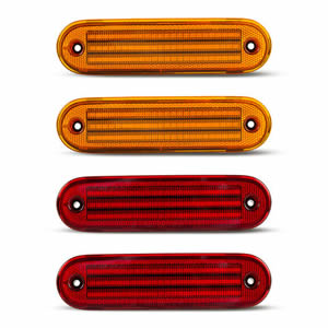 4pcs Front Rear LED Side Marker Lamp Lights for 1990-2005 Mazda MX-5 Miata Amber Red LED Turn Signal Sidemarker Lamps