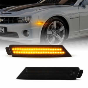 4pcs LED Fender Marker Lights Front Rear Bumper Side Marker Lamps for Chevy Camaro 2010-2015