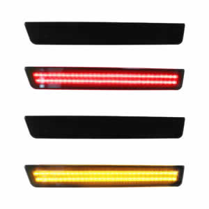 4pcs Non-Polarity LED Front +Rear Bumper Side Marker Lamp Light for Dodge Challenger 2015-2020
