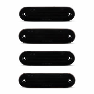 4pcs Smoked Amber Red Full LED Side Marker Lights for 1990-2005 Mazda MX-5 Miata Fender Parking Lamp