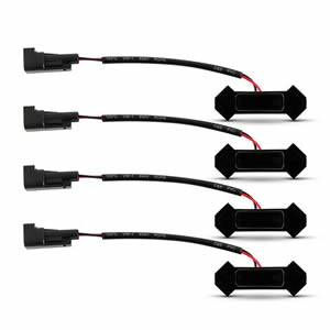 4pcs Smoked Car Grille Lights for Toyota Tacoma TRD 2016-2021 Bright Amber LED Grill Lights Waterproof Front Grill Lamps