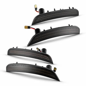 4pcs Smoked Front Bumper Side Marker Reflector Light for  Fiat 500 500e Pop/Sports 2011-2019