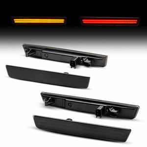 4pcs Smoked LED Front Rear Side Marker Lights for Dodge Challenger 2015-2023 Bumper Fender Parking Lamps