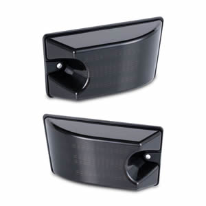 4pcs Smoked LED Front+Rear Top Roof Running Lamps Lights for 2003-2009 Hummer H2 Amber Red LED Cab Roof Light