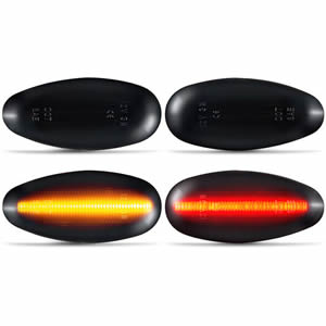 4pcs Smoked LED Side Marker Lights for 2001-2014 Chevy Silverado GMC Sierra 2500HD 3500HD Dually Bed Fender Side Markers
