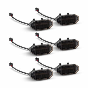 6pcs Smoked LED Front Grille Marker Lights for 2015-2017 Ford Mustang Bright LED Grill Lights Vehicle Exterior Grille Lamps