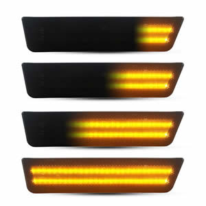 Auto Parts LED Front Fender Light for Dodge Challenger with Dynamice Turn signal Amber