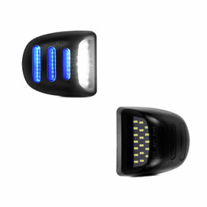 Blue+White Light Led License Plate for GMC Yukon 2000~ for Chevy Silverado 2001-2014 Cadillac Escalade2002-2006  EXT 2002-2013