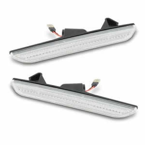 Clear/Smoked Lens Rear Red LED Side Fender Marker Light Lamps for 2010-14 Ford Mustang
