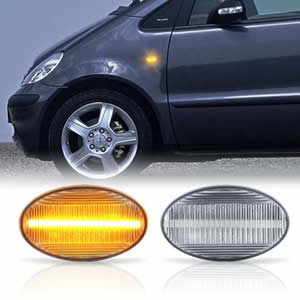 Clear/Smoking Lens Dynamic LED Side Marker Light for Mercedes-Benz Smart W450 A-Class W168 Citan W415 Vito W639 Vito W447