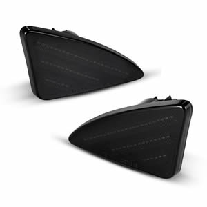 Compatible With Kenworth T660 T170 T370 T270 Truck Fender Side Marker Turn Signal Lights Replacement Assembly  Led Smoked Lens