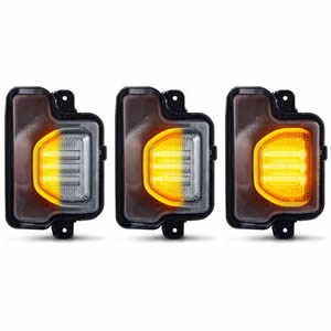 Dynamic  Auto Parts LED Side Marker Lamp  Mirror Turn Signal Lights for Jeep JL wrangler 2018-