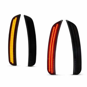 Easy Installation Front and Rear LED Side Marker Fender Light for Dodge Charger 2015-2021 Smoked Lens Bumper LED Side Marker