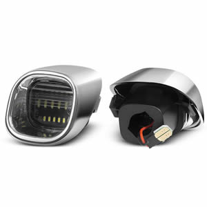Factory Wholesale Auto Decorative Car Accessory Lamp for Chevrolet S10 LED License Number Plate Light Sliver Chrome Housing