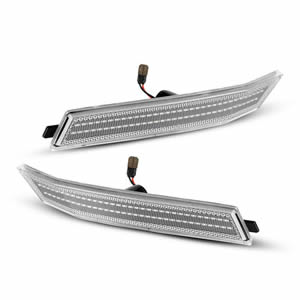 For Ford  Fusion 2010-2012 OEM PART #AE53-13B220-B  AE53-13B221-B Clear Lens Amber LED Front Bumper Side Marker Lights