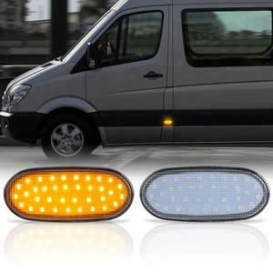 For VW CRAFTER Clear Dynamic Led Turn signal Lights Side Marker Blinker for Mercedes Sprinter W906 2006~