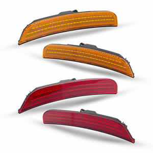 Front Rear Fender  LED Side Marker Lights 4 Pack for Chrysler 300 2015-2021 Fender LED Side Marker Lamps