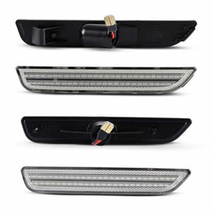 High Quality 4pcs Clear Lens Front and Rear LED Side Marker Fender Light for Ford Mustang 2010-2014