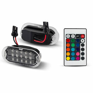 High Quality RGB Color LED Door Courtesy Light for VW Beetle/Bora/Golf/SKODA/SEAT Canbus Design