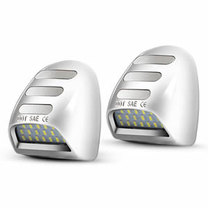 High Quality Wholesale Silver Chrome Housing LED License Plate Light for Chevrolet E-mark Certified