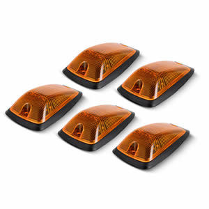 LED Amber Cab Roof Lights Yellow Lens for Chevrolet/GMC C/K1500/2500/3500/5500/6000/6500/7000/7500 Pickup Trucks 1988 - 2002