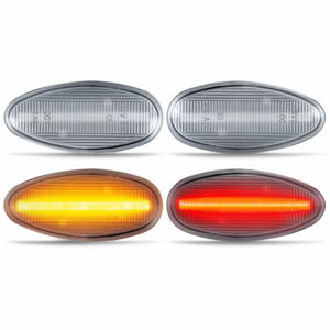 LED Dually Fender Side Marker for 2001-2014 Chevy Silverado GMC Sierra 2500 3500 Amber Red Dual Rear Wheel Bed Marker Lamps