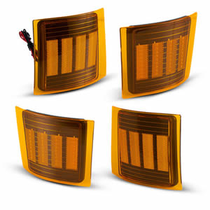 LED Front Corner Light for Chevy Tahoe 1995-1999 Tahoe Classic Body Models 2000 GMC Suburban 1500 1994-1999  Amber  Kit-4PCS