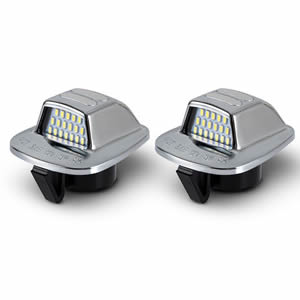 LED Number License Plate Light Error Free for Dodge Dakota Silver Chrome Housing Long Lifespan
