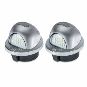 LED Number License Plate Light for Ford F150 Silver Chrome Housing Easy Install
