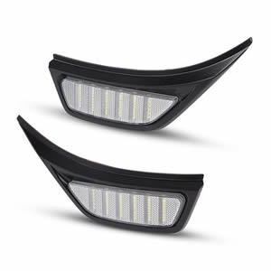 LED Side Marker with White DRL & Amber Sequential Signal for Jeep Wrangler JL 2018-2020 Non-Polarity Waterproof