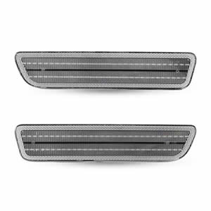 Led Rear Side Marker Lights Replacement for 2005-2009 Ford Mustang Clear Smoked Lens Red Rear Bumper