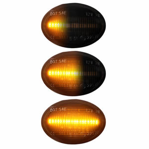 Newest Smoked Lens 12V Dynamic LED Side Marker Lamp for Fiat 500 500L Lancia Lybra Ypsilon Ford KA RU8