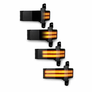 Replacement for Chevrolet Silverado 1500 2500HD for GMC 3500HD Sequential Mirror Amber Led Turn signal Lights