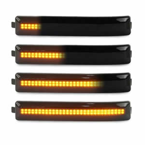 Sequential LED Side Mirror Reflector Lights Smoked Lens Compatible with Ford F150 2009 to 2014
