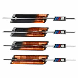 Sequential Smoke Lens LED Side Marker Light Signal Blinker Lamp Pair for BMW E46 4D/5D 2002-2005 LCI Facelift