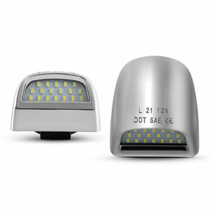 Sliver Chrome Auto Lamp Car Accessories LED License Plate Light for Chevrolet Silverado