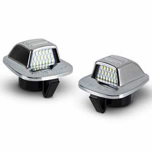 Sliver Chrome Auto Parts Car Lamp LED License Plate Light for Dodge Dakota Mitsubishi Raider