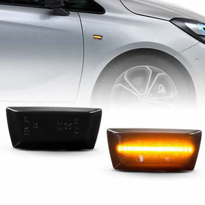 Smoked Lens Turn Signal Assembly for Opel Corsa D E Insigina Meriua LED Front Fender Side Marker Light