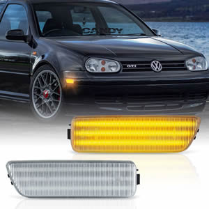 Wholesale Front Bumper LED Side Marker Lights Lamp For VW GOLF GTI/R32 MK4 JETTA CABRIO LED Indicator Turn Signal Light